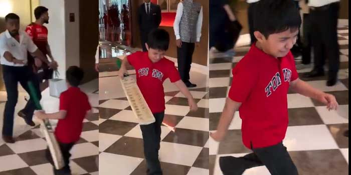 ഒരു ഓട്ടോ​ഗ്രാഫല്ലേ ചോദിച്ചുള്ളു കിഡ്നിയൊന്നുമല്ലല്ലോ?…. കോലിയുടെ ഓട്ടോ​ഗ്രാഫിനായി ബാറ്റുമായി കുട്ടിയാരാധകൻ, കിട്ടിയില്ലെന്നു മാത്രമല്ല, കണ്ടുപോലുമില്ല, കരഞ്ഞുകൊണ്ട് ബാറ്റും വലിച്ചെറിഞ്ഞുപോകുന്ന കുട്ടി ആരാധകന്റെ വീഡിയോ വൈറൽ